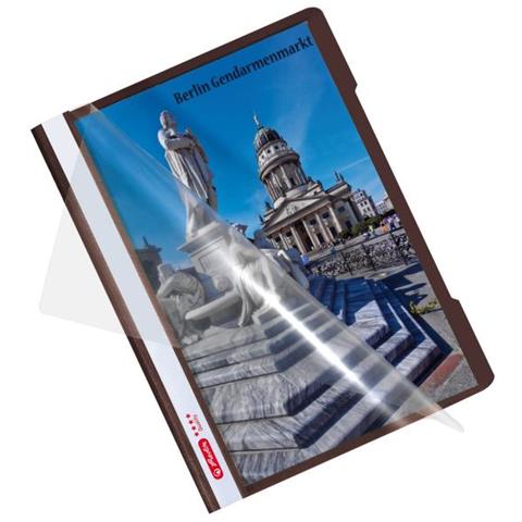 50020799 cartellina con fermafoglio Polipropilene (PP) Marrone - Foto 6