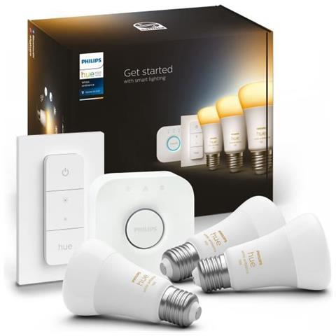 Hue White Ambiance Smart Led Starter Kit - E27 X3 E Telecomando Hue - Foto 1