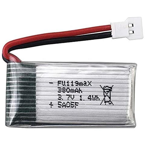 5 Pezzi Batterie Lipo Ricaricabili Per Hubsan X4 H107c H107d H107l Da 3.7v 380mah Rc Quadricottero - Foto 3