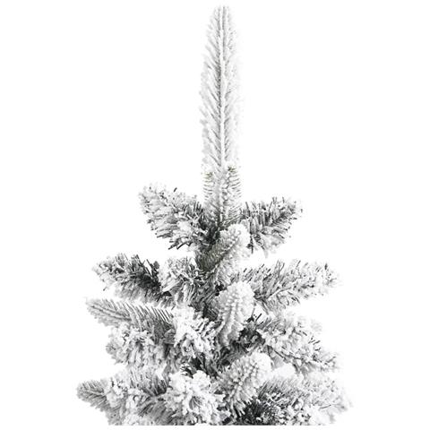 Albero Natale Artificiale Sottile Neve Floccata 180cm Pvc E Pe - Foto 9