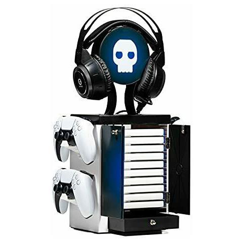 Armadietto Da Gioco Ispirato Alla Playstation 5 Per 4 Controller - 10 Giochi - 1 Auricolare - Foto 1