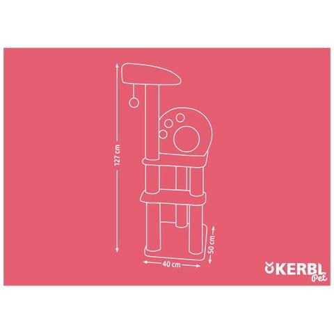 Palo Tiragraffi Per Gatti Planet X 127 Cm Marrone E Beige - Foto 4