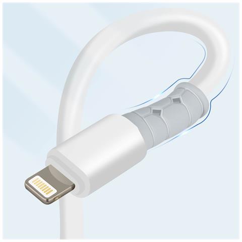 Cavo Da Usb A Lightning Ricarica Rapida 3a Per Iphone E Ipad 1,2 M, Bianco - Foto 2