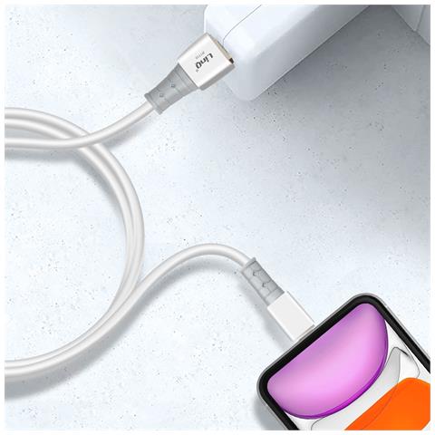 Cavo Da Usb A Lightning Ricarica Rapida 3a Per Iphone E Ipad 1,2 M, Bianco - Foto 5