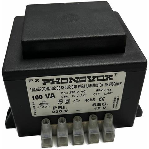 Trasformatore Di Sicurezza Per L'illuminazione Delle Piscine Tp31100 100 Va 12 V 230 V 50-60 Hz 9,8 X 7,9 X 7,4 Cm - Foto 1