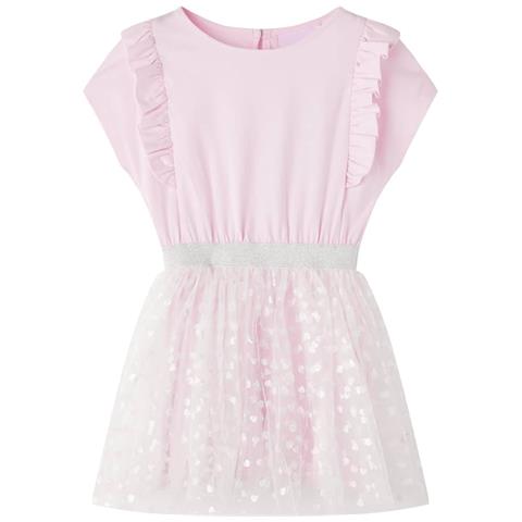 Abito Da Bambina Con Volant Rosa Chiaro 116 - Foto 1