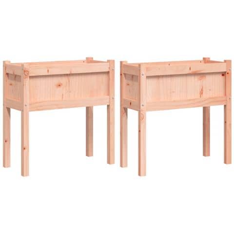 Fioriere Da Giardino 2 Pz Con Gambe Legno Massello Di Douglas - Foto 2