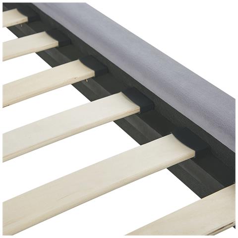 Letto Velluto Forbach 160 X 200 Cm Grigio - Foto 2