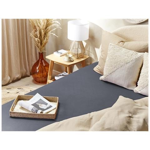 Coprimaterasso Elasticizzato Janbu Cotone Grigio Scuro - Foto 1
