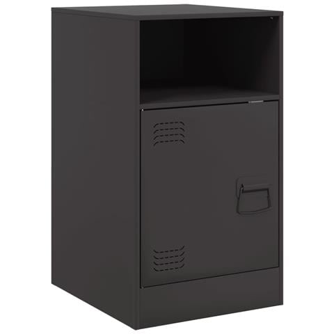 Comodino Nero 34,5x39x62 cm in Acciaio - Foto 1