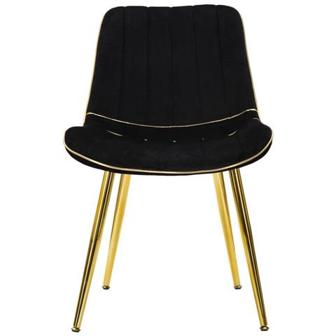 Sedia Paris Nera/gold Set 2 Pz Cm 51x59x79 - Foto 5