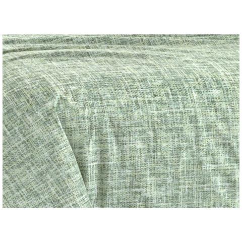 Copripiumino Sacco Piumone 100% Cotone Made In Italy Disegno Canva Matrimoniale Verde - Foto 2
