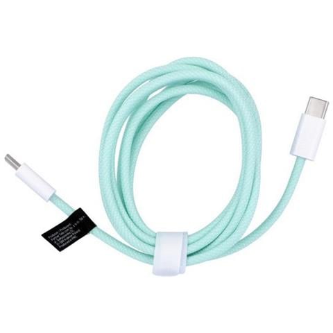 Cavo Dati E Ricarica Pd60w 3a C263 Usb-c To Usb-c Fast Charge 60w 1,5m Green Per Smartphone Tablet - Foto 2