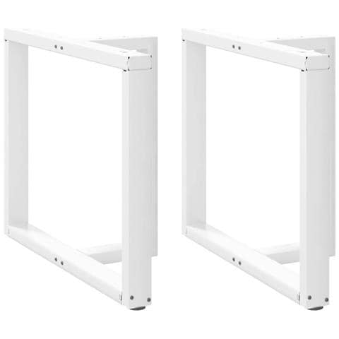 Gambe Tavolo Pranzo Forma T 2pz Bianco 90x35x(72-73)cm Acciaio - Foto 1
