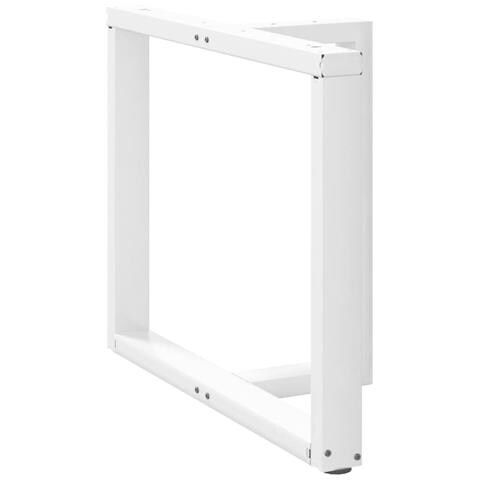 Gambe Tavolo Pranzo Forma T 2pz Bianco 90x35x(72-73)cm Acciaio - Foto 3