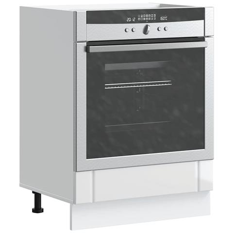 Armadio Forno Lucca Bianco Lucido In Legno Multistrato - Foto 1