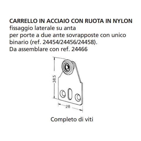 Oreca - Carrello In Acciaio Con Ruota In Nylon - Foto 1