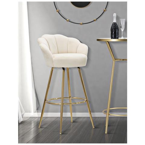 Sgabello Alto Mf451 - Beige - Metallo - 55x53x110 Cm - Foto 8