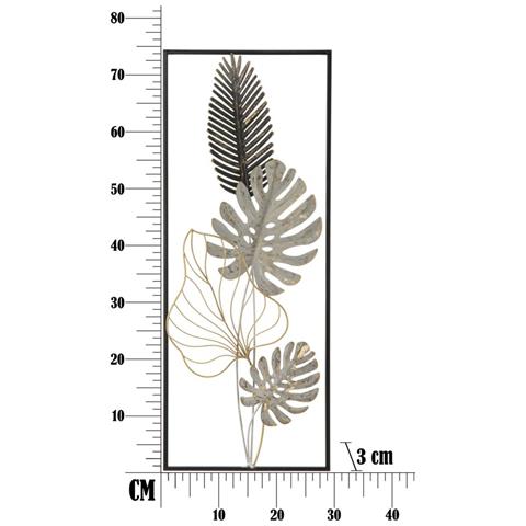 Decorazione In Metallo 3d Palma 3 - Multicolore - Metallo - 28,5x3x74 Cm - Foto 6
