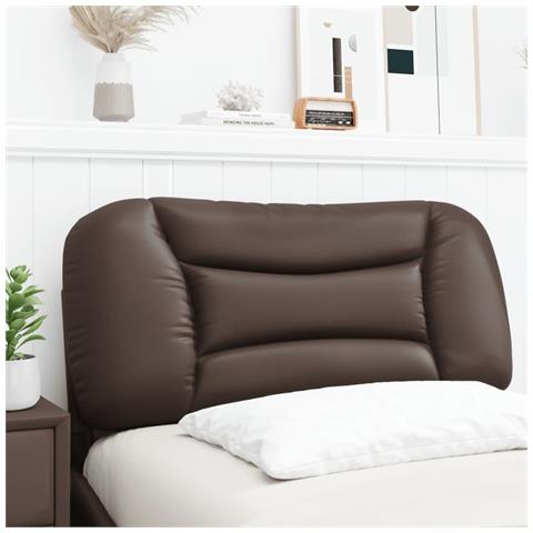 Lusso Casadino -  Cuscino Testiera Hvar Marrone 80 Cm In Similpelle - Foto 2