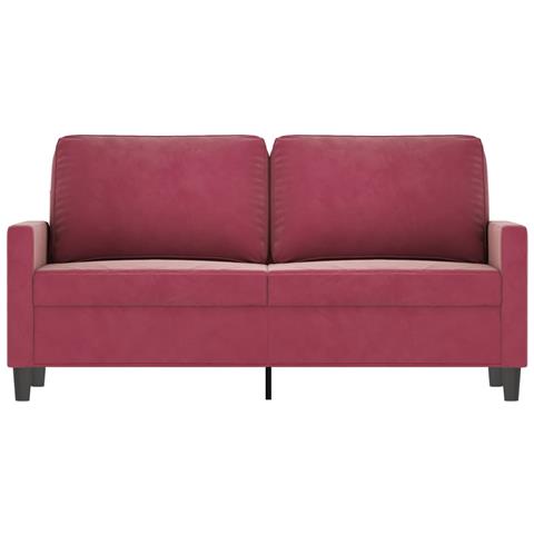 Lusso Casadino -  Divano A 2 Posti Rosso Vino 140 Cm In Velluto - Foto 2
