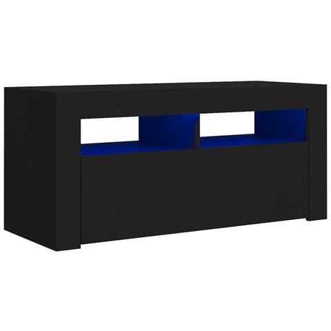 Mobile Porta Tv Con Luci Led Nero 90x35x40 Cm - Foto 1