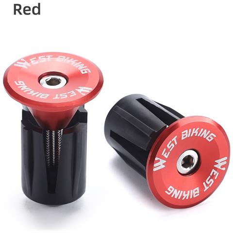 Tappi Terminali Per Manubrio Bici In Lega Di Alluminio Con Chiave Inglese Red - Foto 3