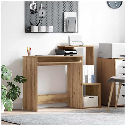 Scrivania per computer in rovere artigianale Rovere artigianale - Foto 2