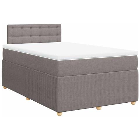 Giroletto a Molle con Materasso Tortora 120x190 cm in Tessuto - Foto 1