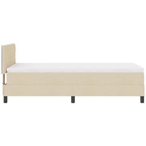 Letto con Rete con Materasso Crema 90x200 cm Tessuto - Foto 9