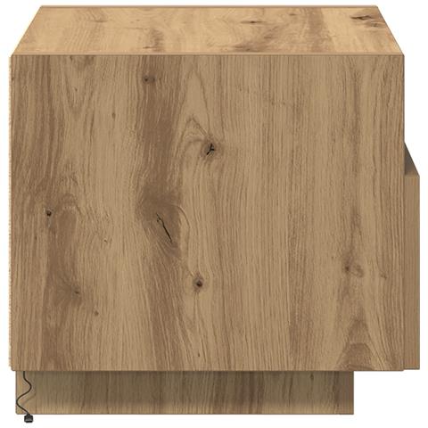 Comodini con Luci LED 2 pz Rovere Artigianale 40x39x37 cm - Foto 9