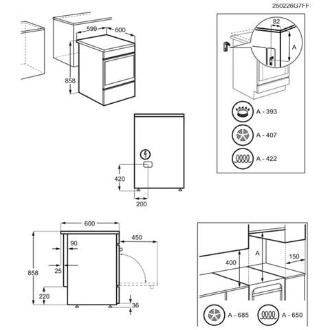 LKR664177W Cucina A Elettrico Ceramica Bianco - Foto 4