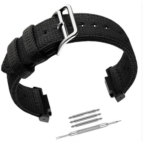 Cinturino In Nylon Intrecciato Stile Hermès Compatibile Con Casio G-shock Ga100/dw-5600 Black - Foto 3