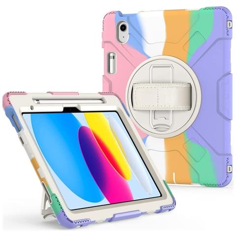 Custodia Per Ipad Air 5/air 4 Con Supporto E Alloggiamento Per Stilo Colorata - Foto 1