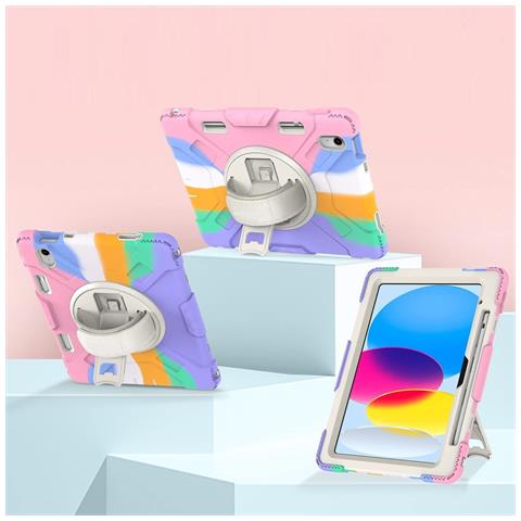 Custodia Per Ipad Air 5/air 4 Con Supporto E Alloggiamento Per Stilo Colorata - Foto 2