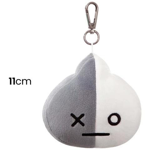 Portachiavi Peluche Per Borsa Personaggio Van Con Moschettone Solido Bt21, Blanc / Gris - Foto 2
