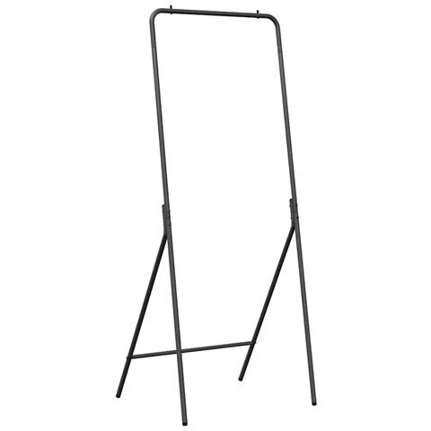 Stendibiancheria Nero 60 x 53 x 155 cm Acciaio - Foto 1