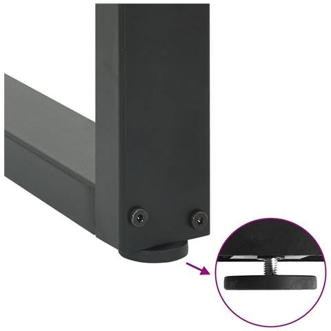 Gambe per Tavolino da Caffè a Forma di U 2 pz Antracite 50x(42-43) cm Acciaio - Foto 9