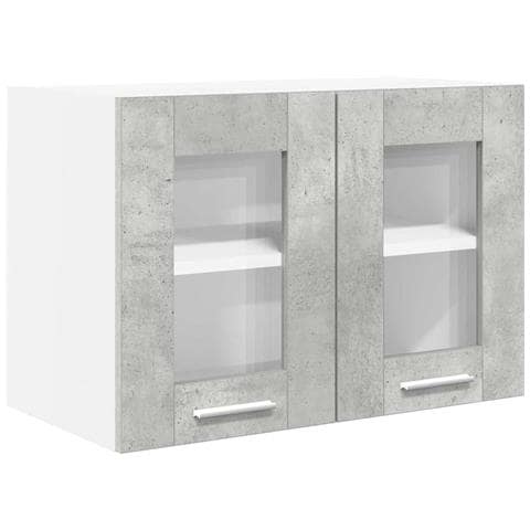 Armadio pensile con porta Riga Grigio cemento 60 x 31 x 40 cm - Foto 1