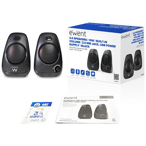 Casse Stereo 2.0 EW3527 Cablato 6 W Nero - Foto 2