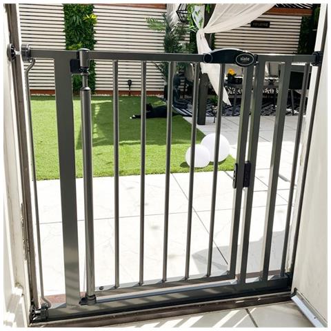 Bettacare Cancelletto Per Scale Con Chiusura Automatica, 139,8cm - 146,8cm, Grigio Ardesia - Foto 2