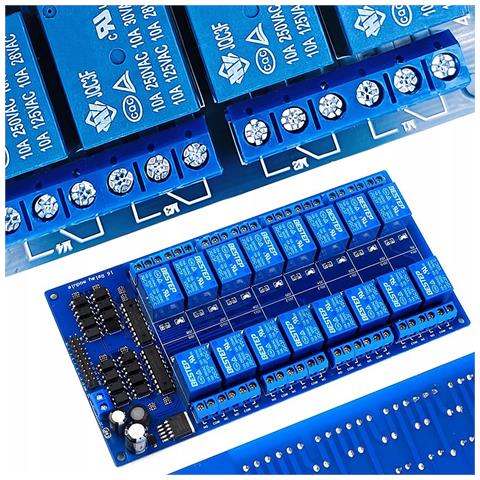 Modulo Relè 16 Canali 24v Per Arduino - Alta Qualità E Affidabilità | Dimensioni 220x57x19 Mm | Automazione E Robotica - Foto 1