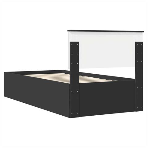 Struttura del letto Nero 120 x 200 cm Legno multistrato - Foto 9