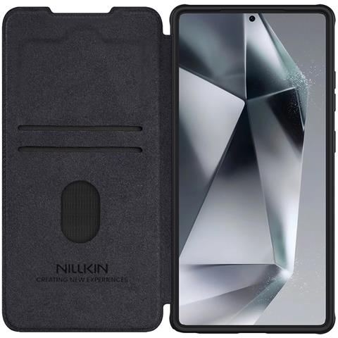Cover per Galaxy S25 Ultra - Pelle /PU, Nero, Con Tarjetero - Foto 2