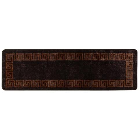 Runner Tappeto MARSA Nero 50 x 150 cm Poliestere e PVC - Foto 1