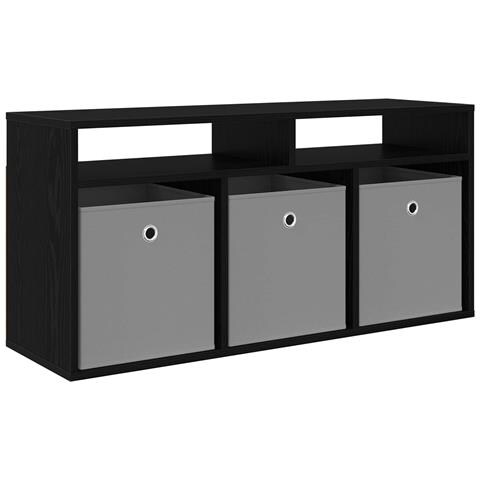 Lowboard con cassetto Rovere Nero 102 x 32 x 48,5 cm - Foto 1
