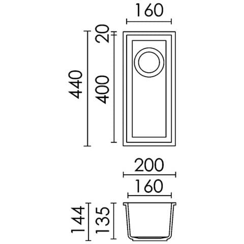 LAV. QUADRA 50 23x50 1V TORTORA 43 SOTTOTOP - Foto 2