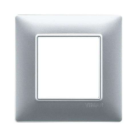 14642/20 - Placca 2 Moduli Argento Opaco - Foto 1