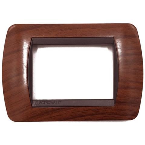 20 Placche Muro 3 Posti Moduli Legno Radica Compatibile Tipo Bticino Living - Foto 1