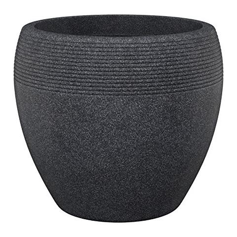 Vaso Per Piante Lineo Nero Di Granito 48 cm - Foto 1